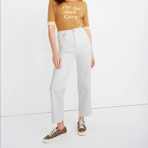 Madewell Slim Wide-Leg Jeans in Tile White.